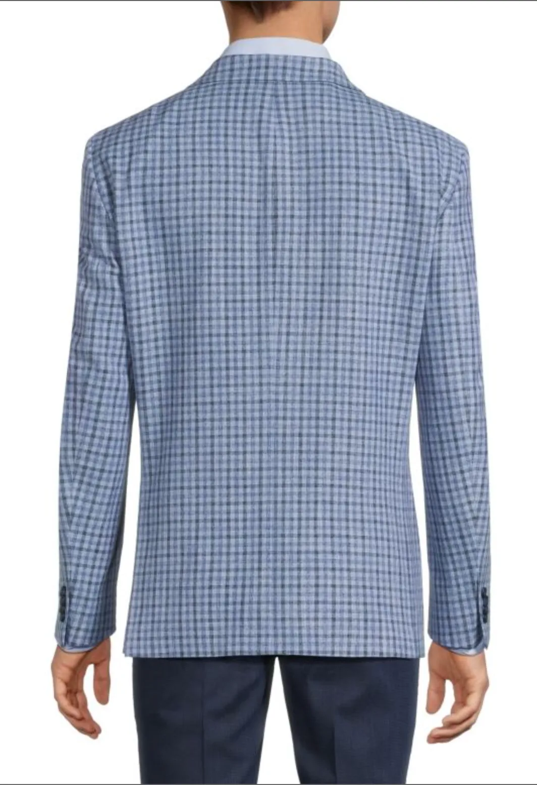 Blue Gingham Modern Fit Sport Jacket