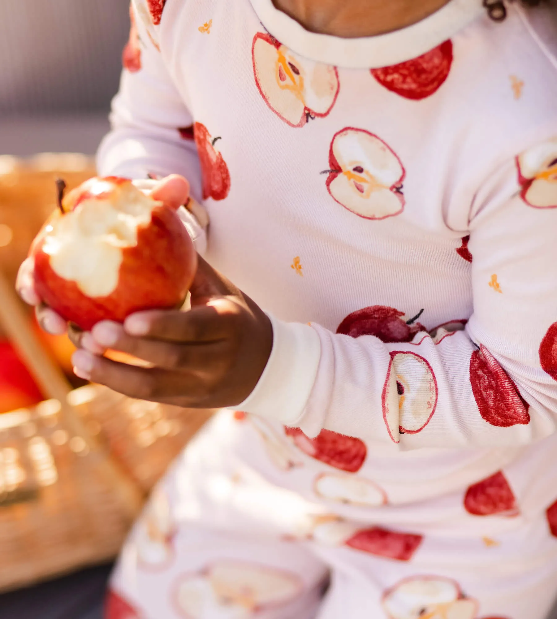 Burt's Bees Organic Snug Fit Two-Piece Pajamas Apple Orchard