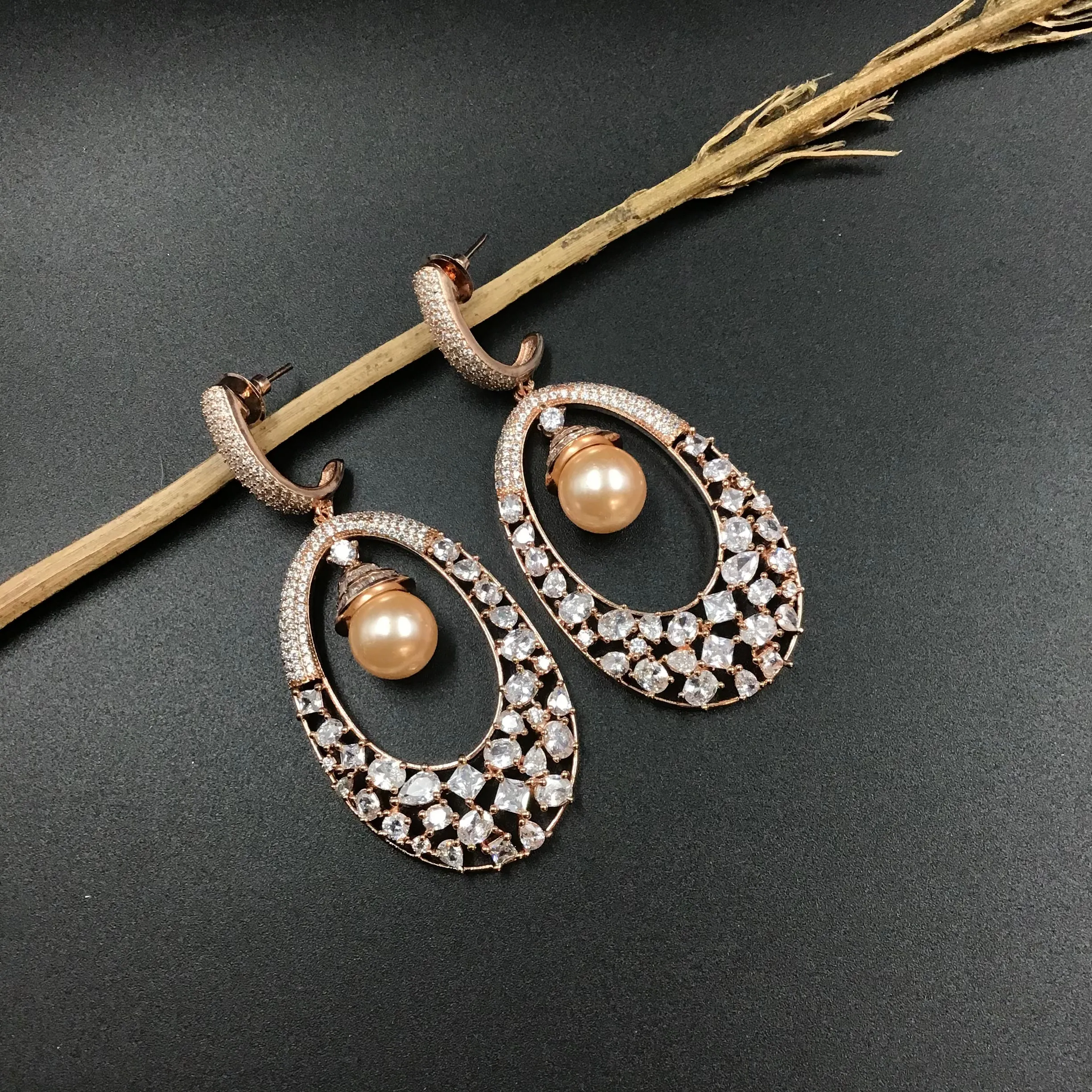 Danglers Zircon/AD Earring 3364-08