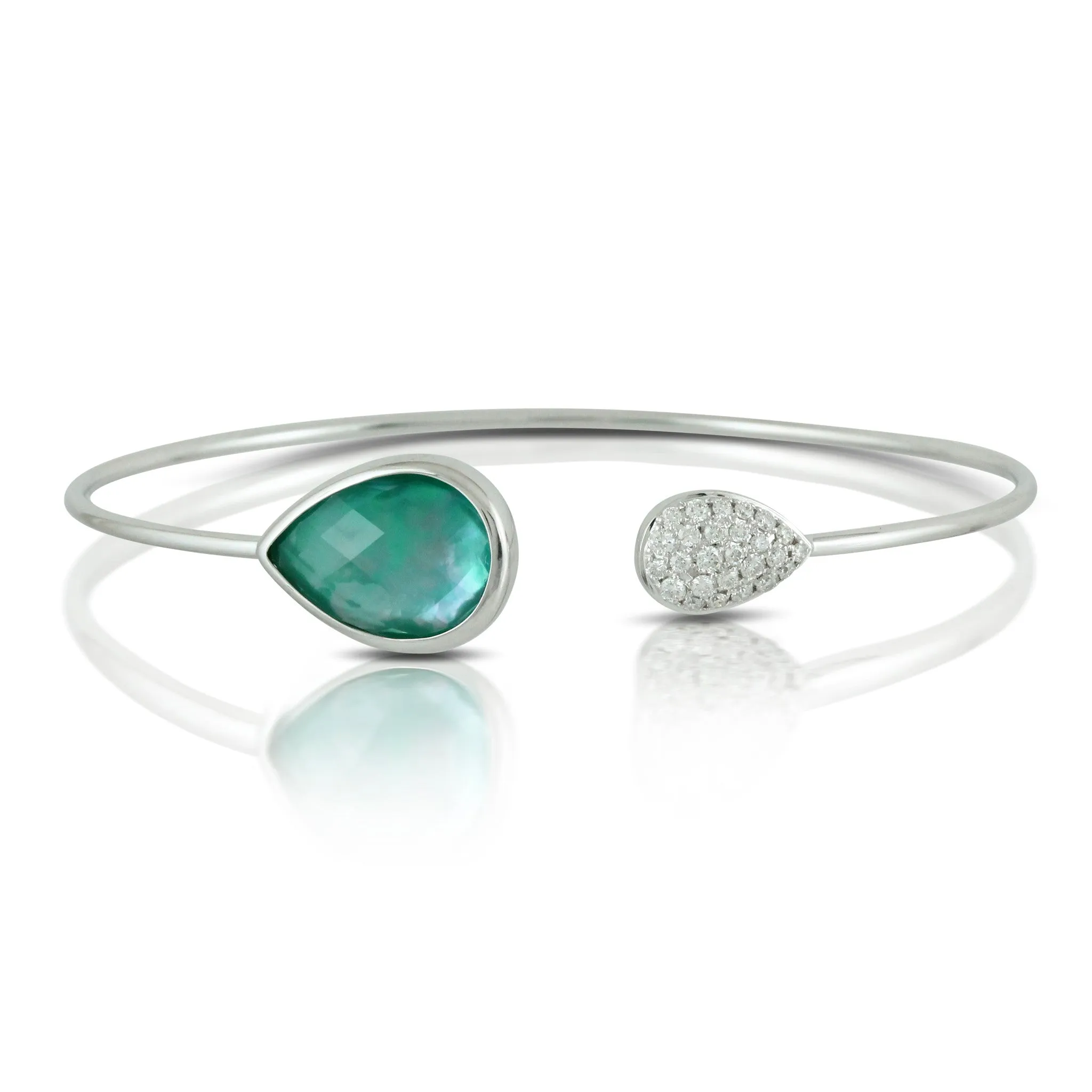 Doves Cypress Grove Eighteen Karat White Gold Bangle