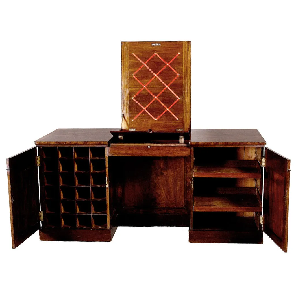 Fitted Mahogany Pedestal Desk
