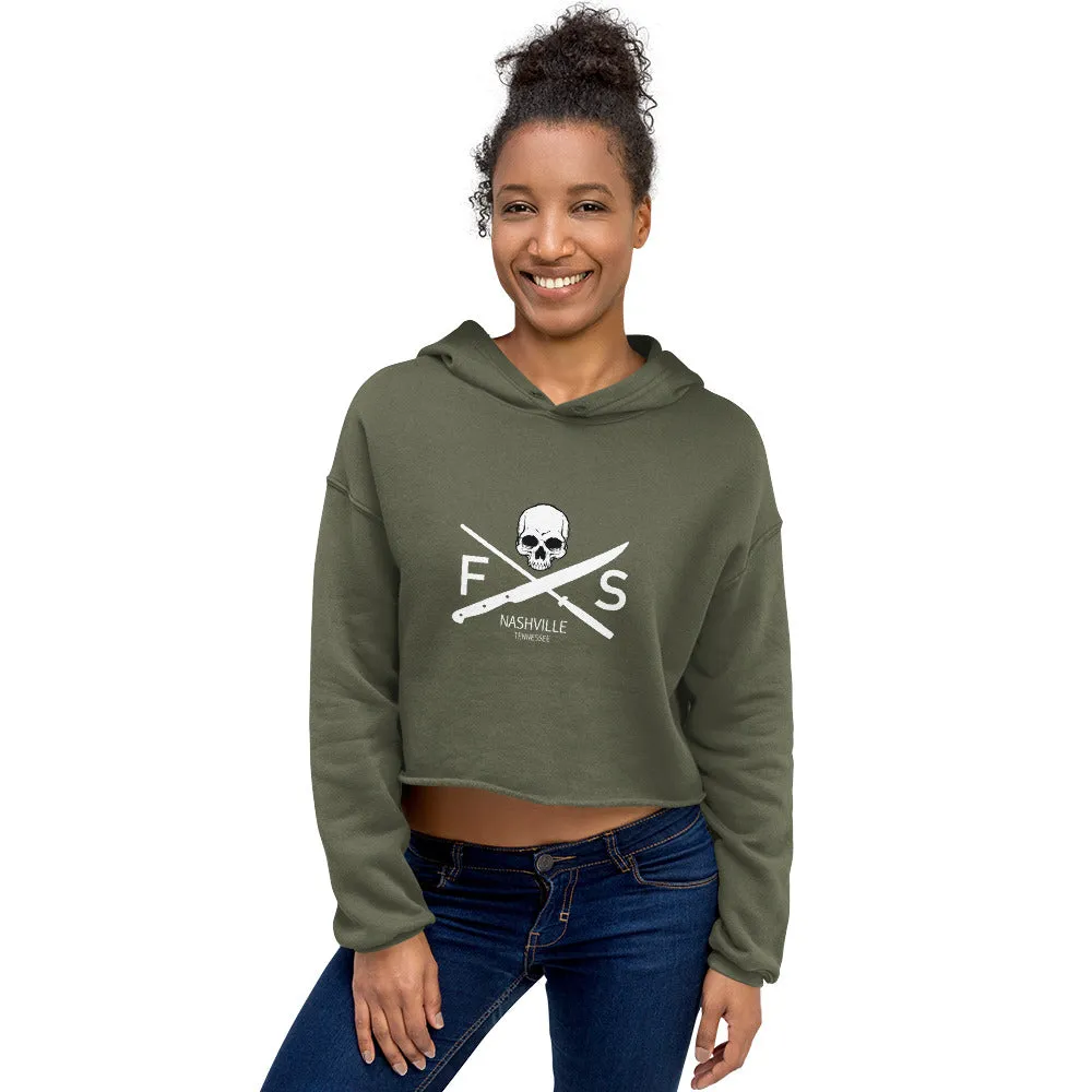 Knife and Steel ladies Crop Hoodie