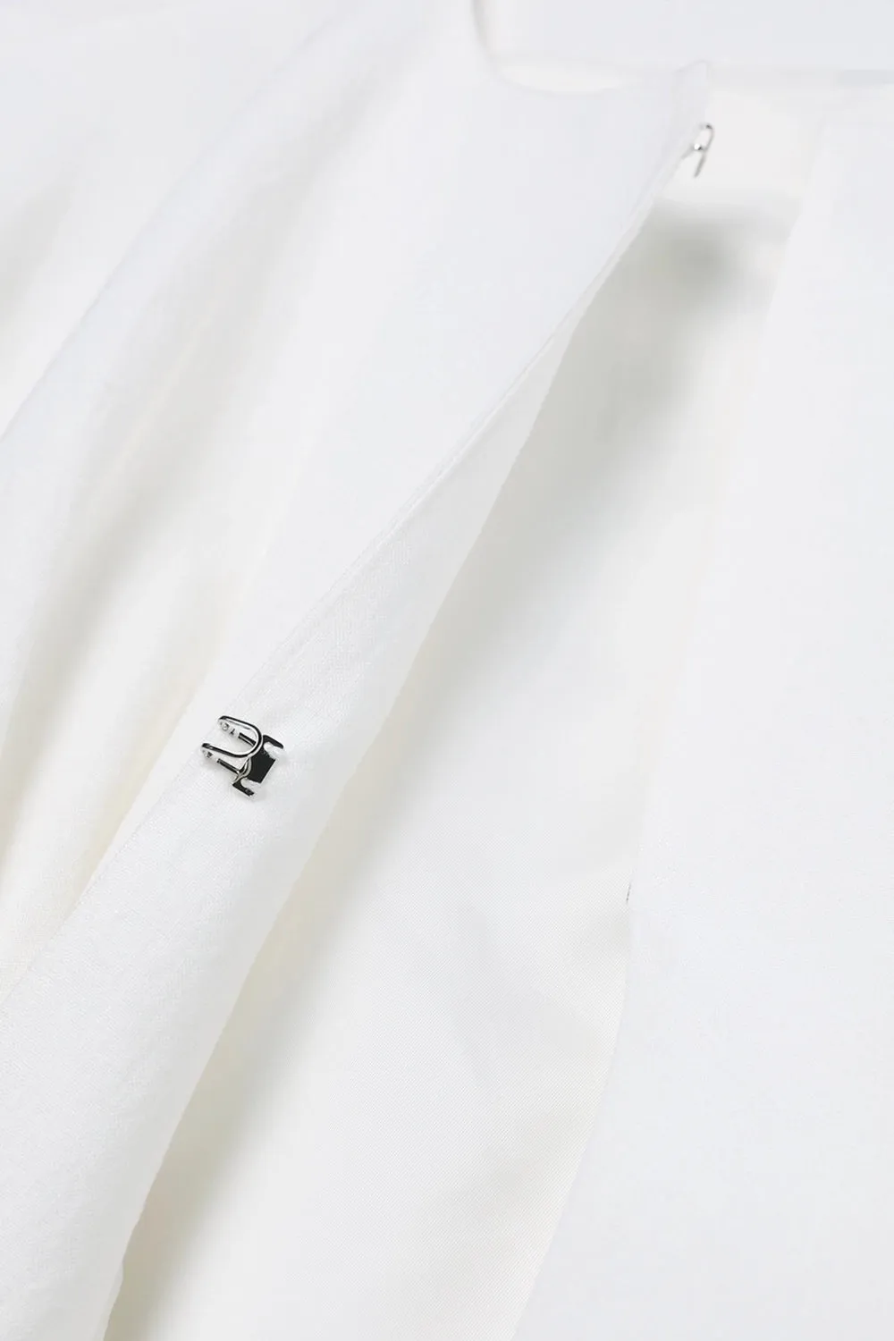 Pintuck Relaxed Fit Linen Vest