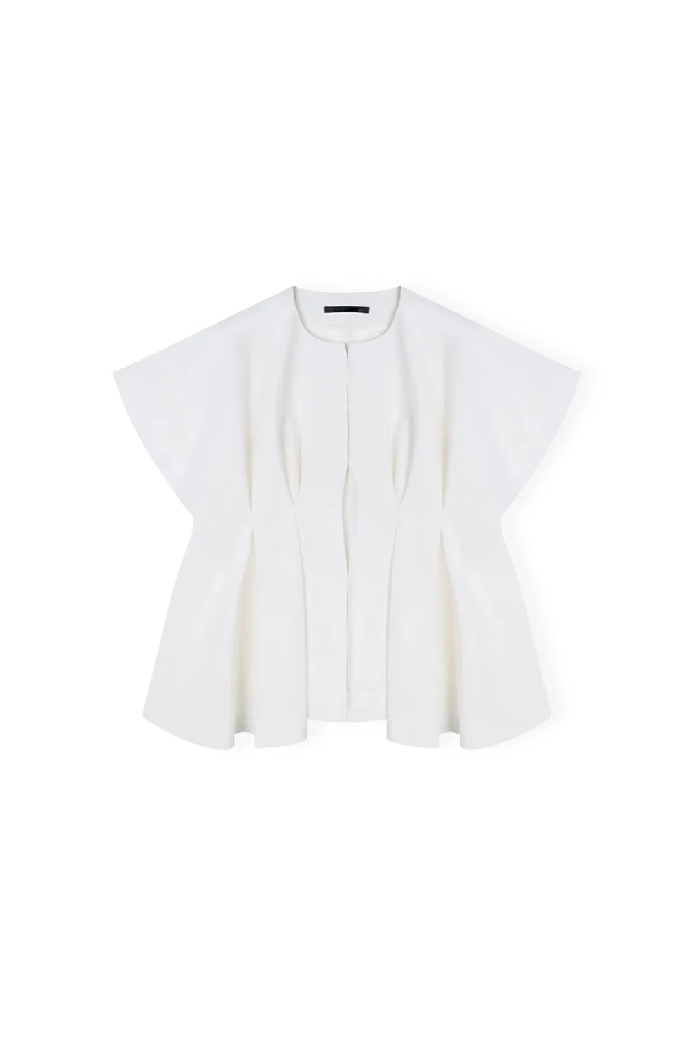 Pintuck Relaxed Fit Linen Vest