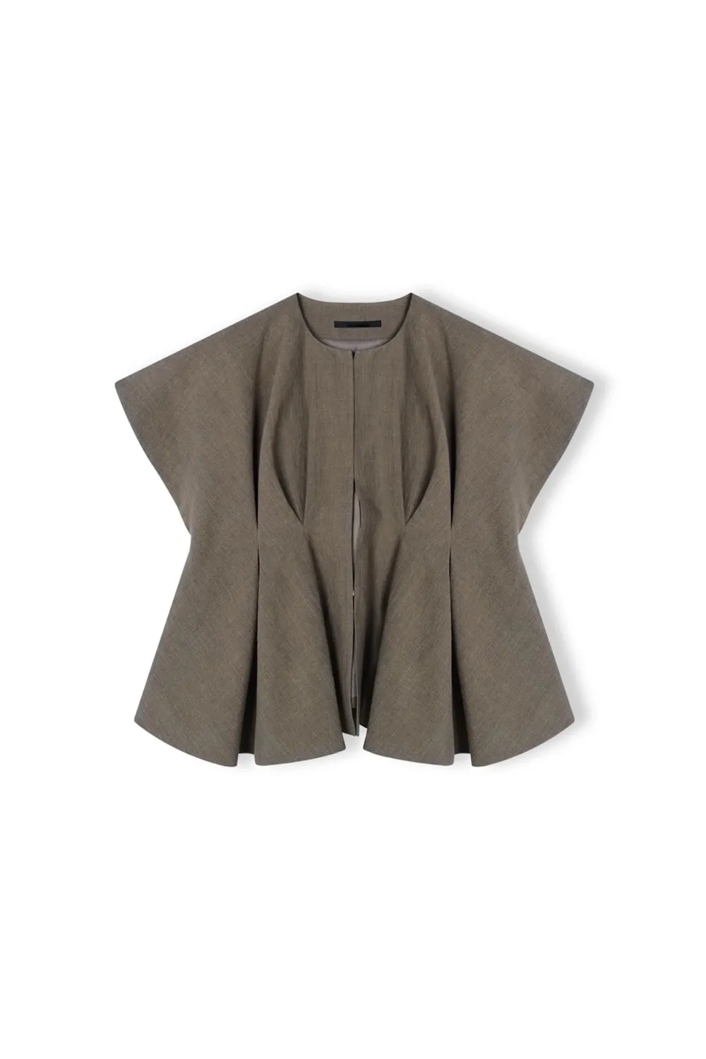 Pintuck Relaxed Fit Linen Vest