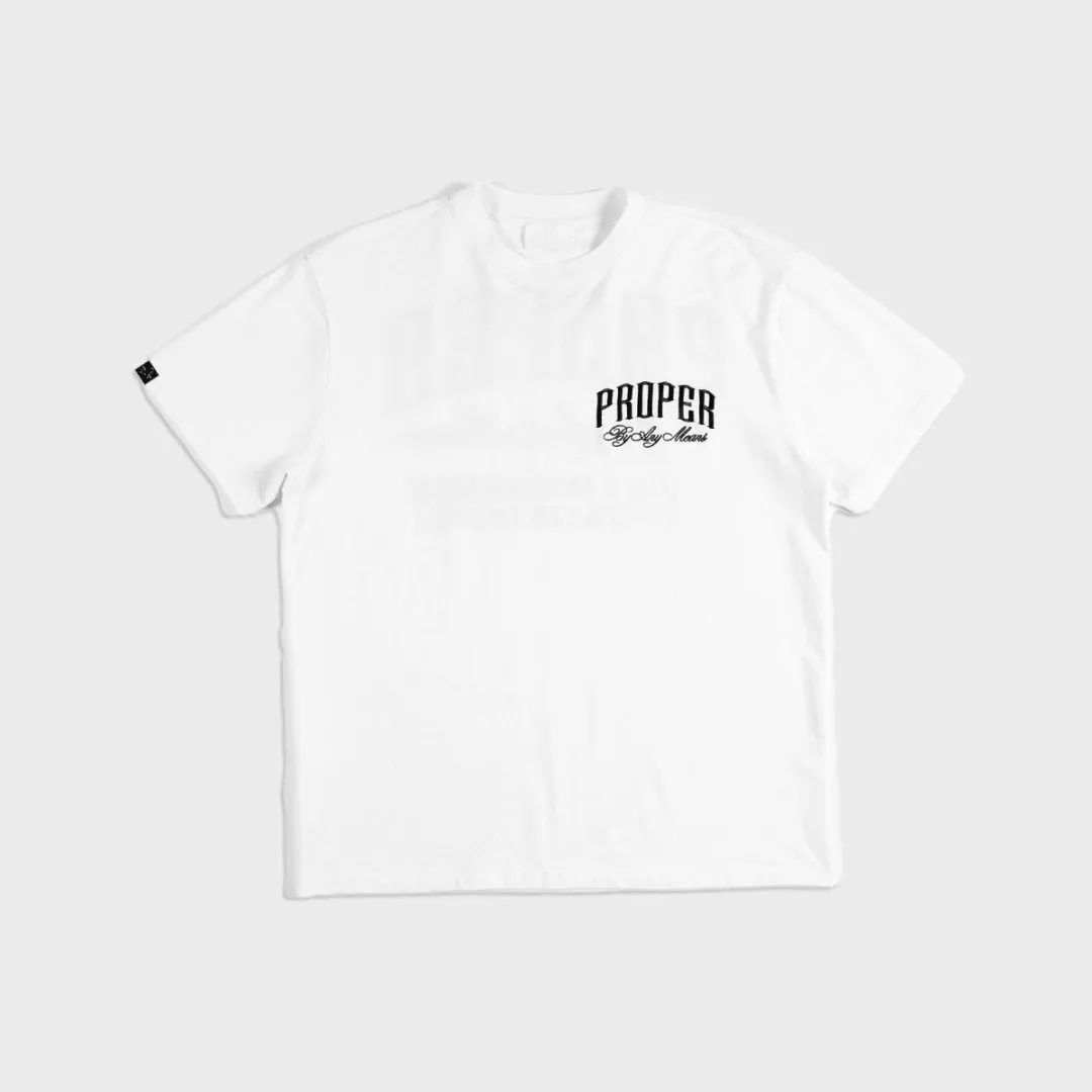 PROPER SCRIPTURE FITTED TEE WHITE