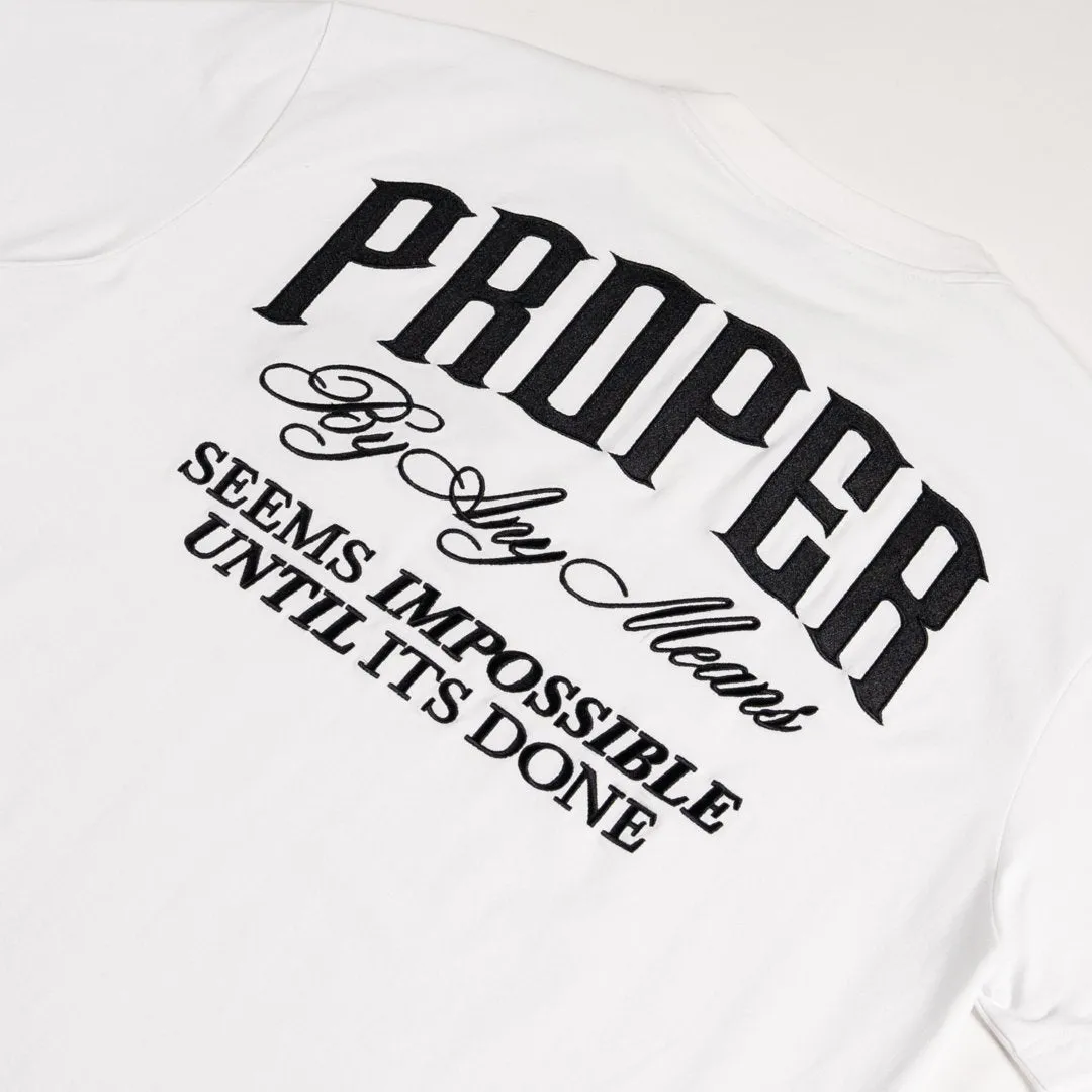 PROPER SCRIPTURE FITTED TEE WHITE
