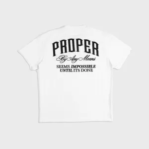PROPER SCRIPTURE FITTED TEE WHITE