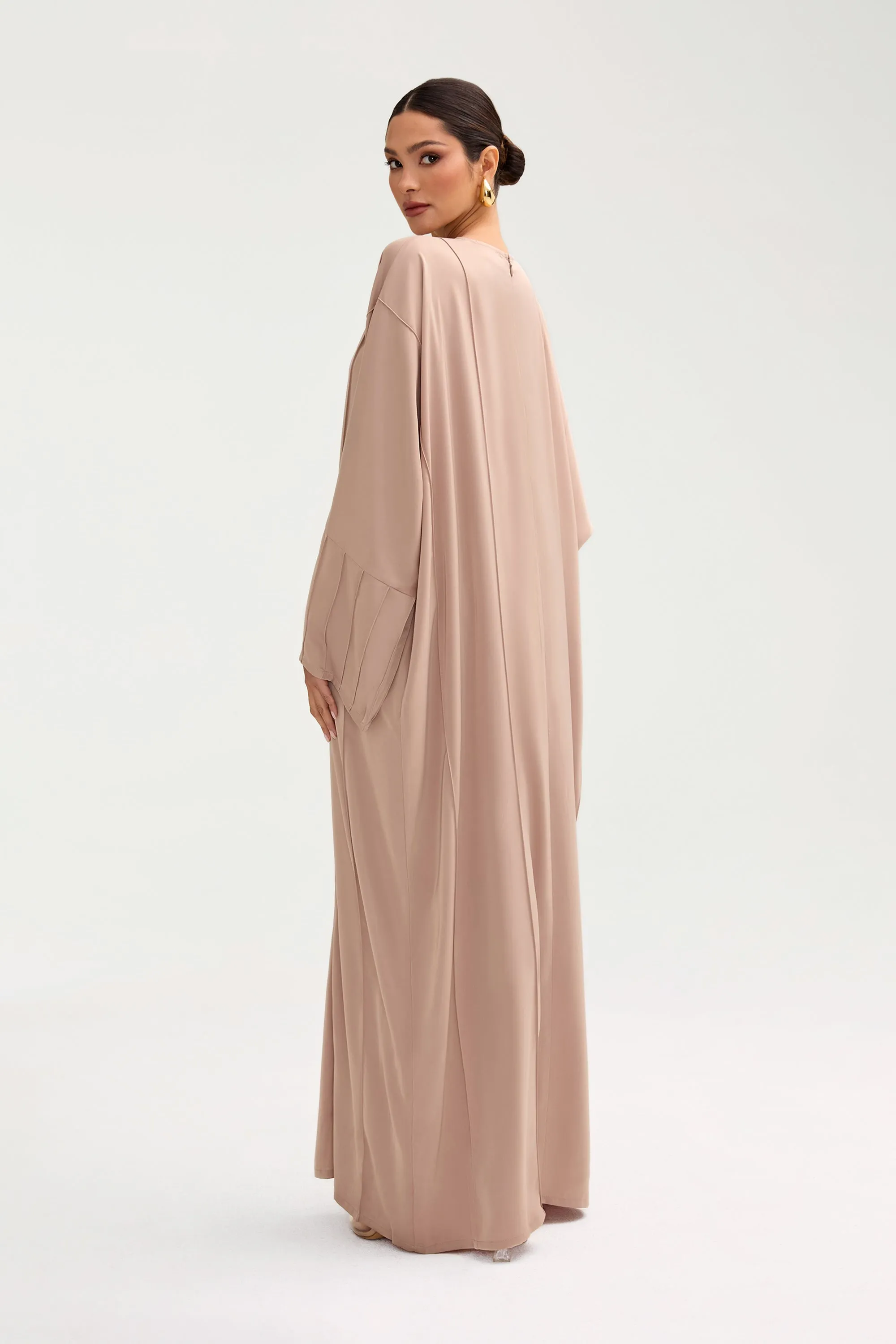 Sidrah Satin Kaftan - Creme Caramel