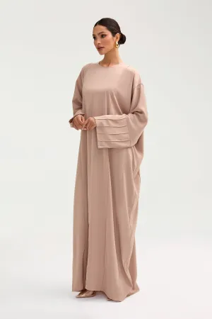Sidrah Satin Kaftan - Creme Caramel