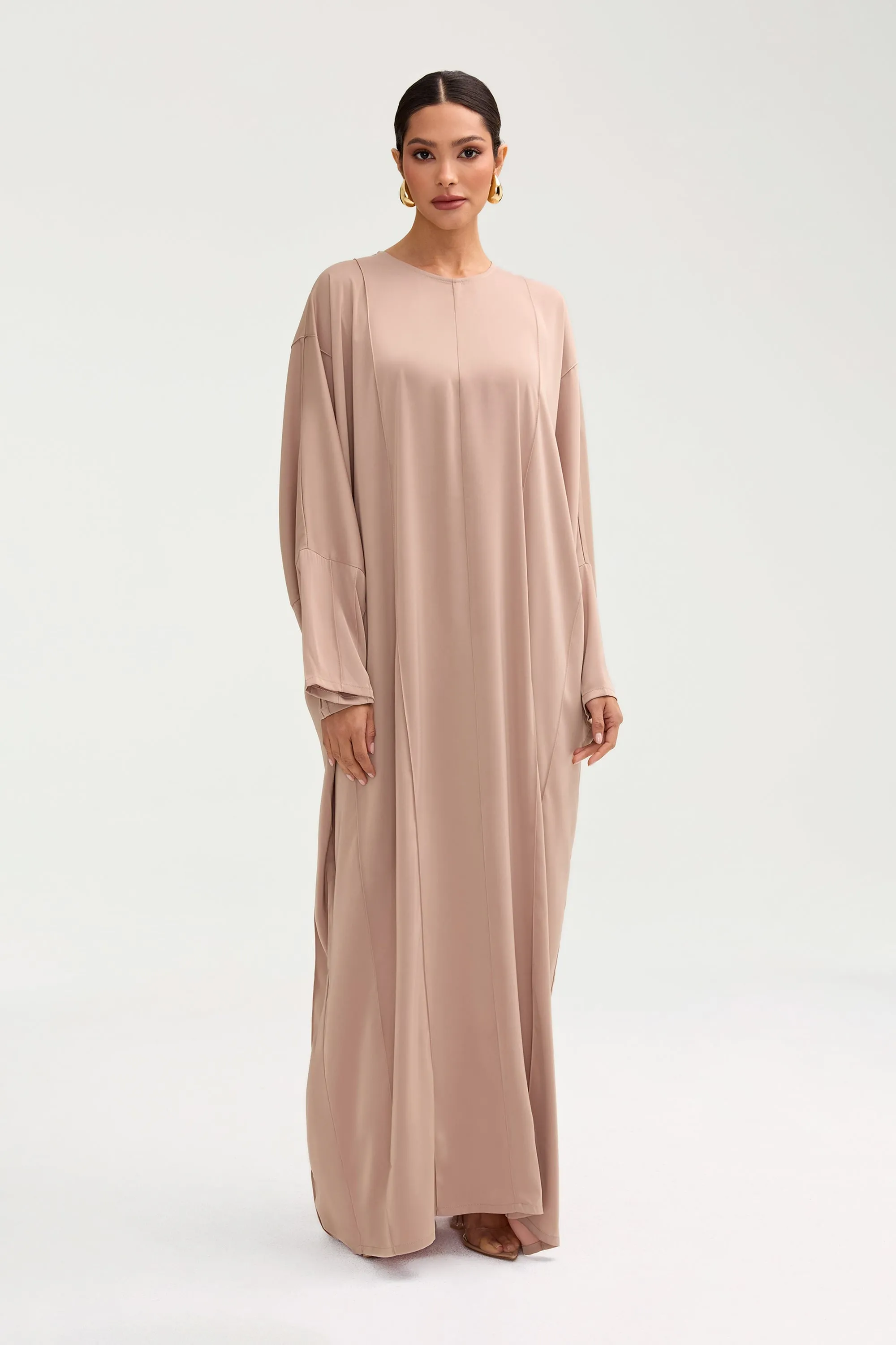Sidrah Satin Kaftan - Creme Caramel