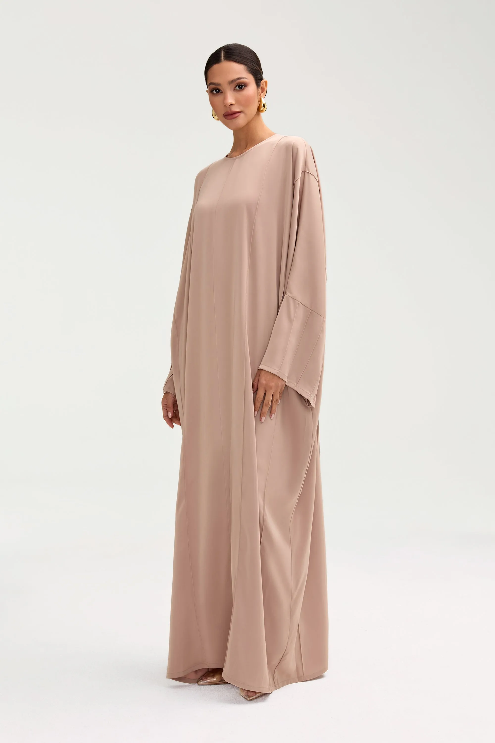Sidrah Satin Kaftan - Creme Caramel
