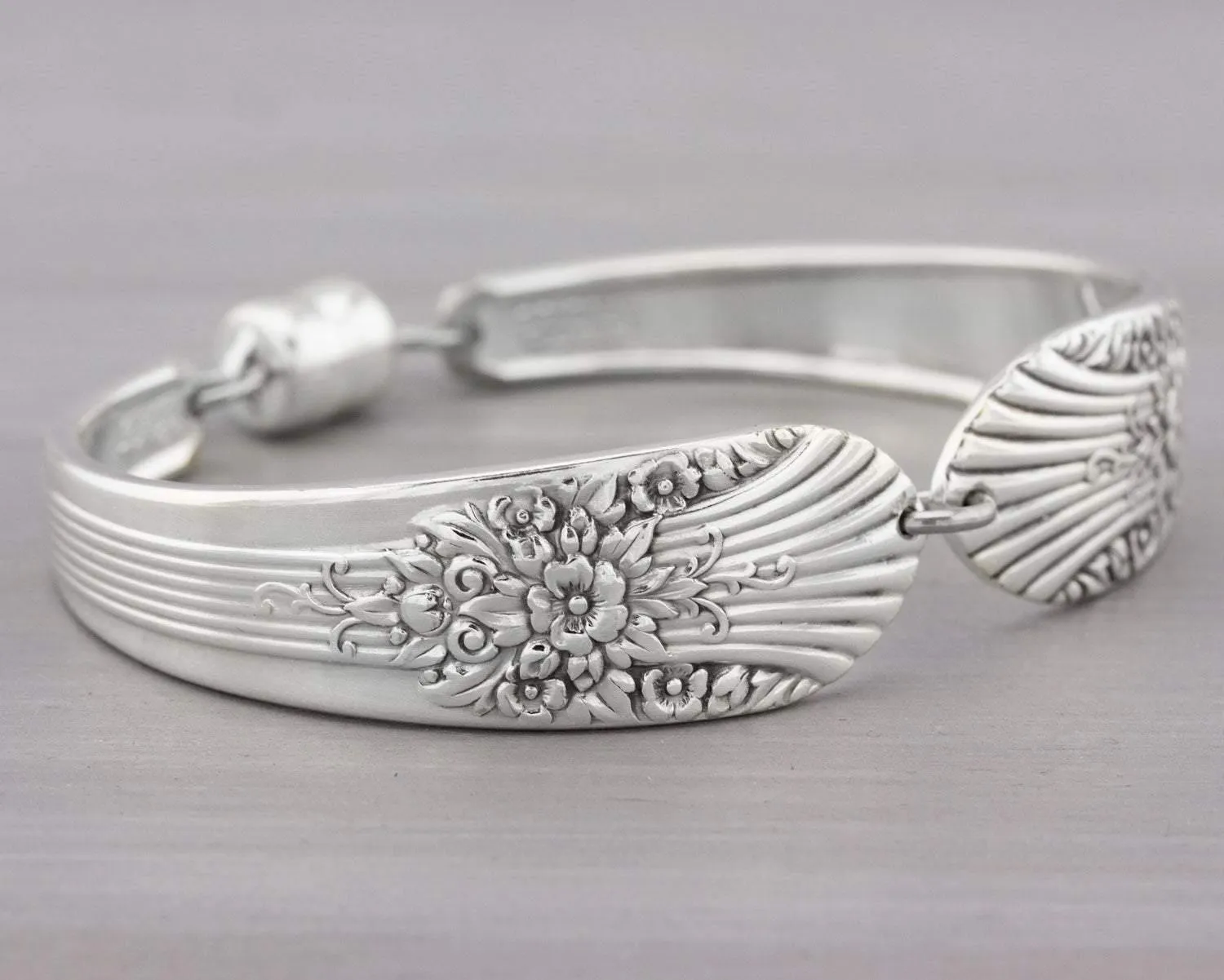Silver Mist/Marigold 1935 Antique Silverware Bracelet