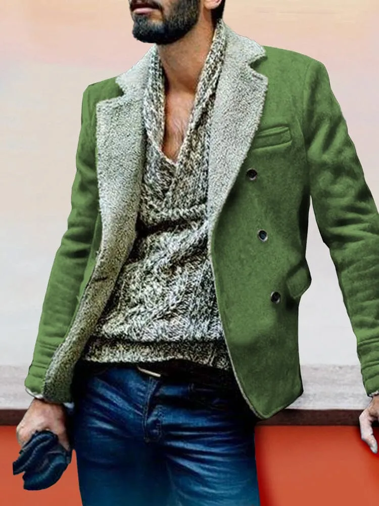 Stylish Lapel Suede Jacket