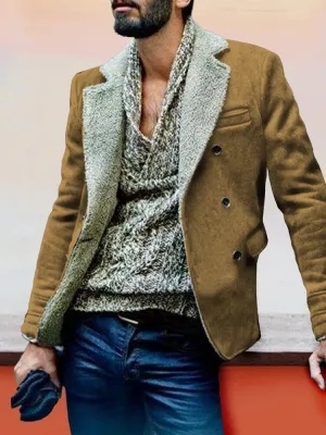 Stylish Lapel Suede Jacket