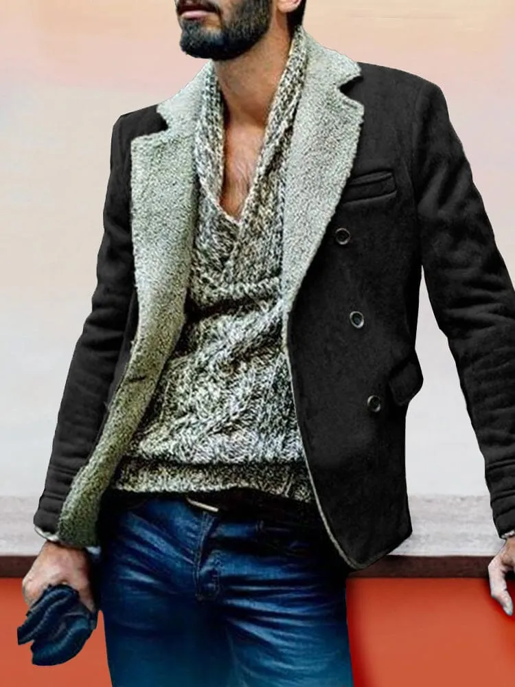 Stylish Lapel Suede Jacket
