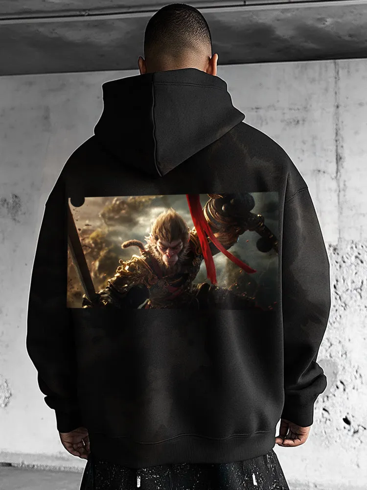 Stylish Monkey King Graphic Hoodie