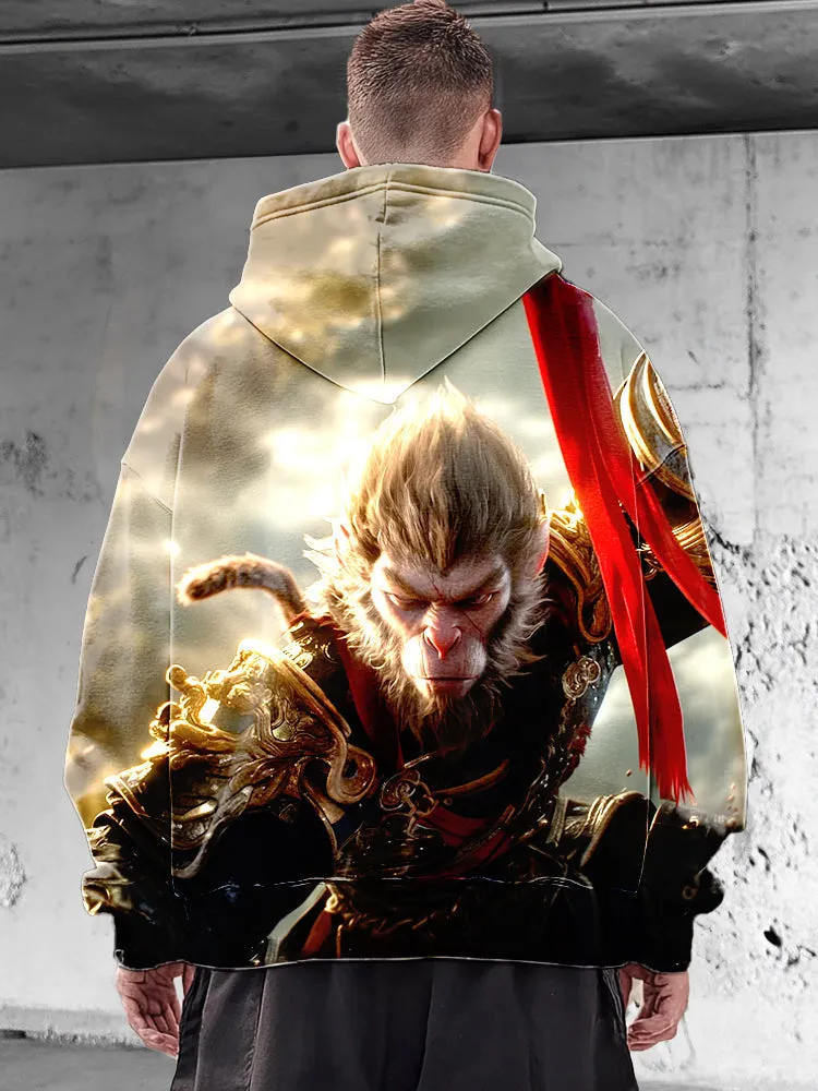Stylish Monkey King Graphic Hoodie