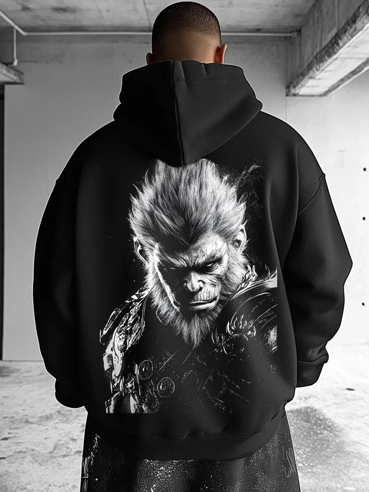 Stylish Monkey King Graphic Hoodie