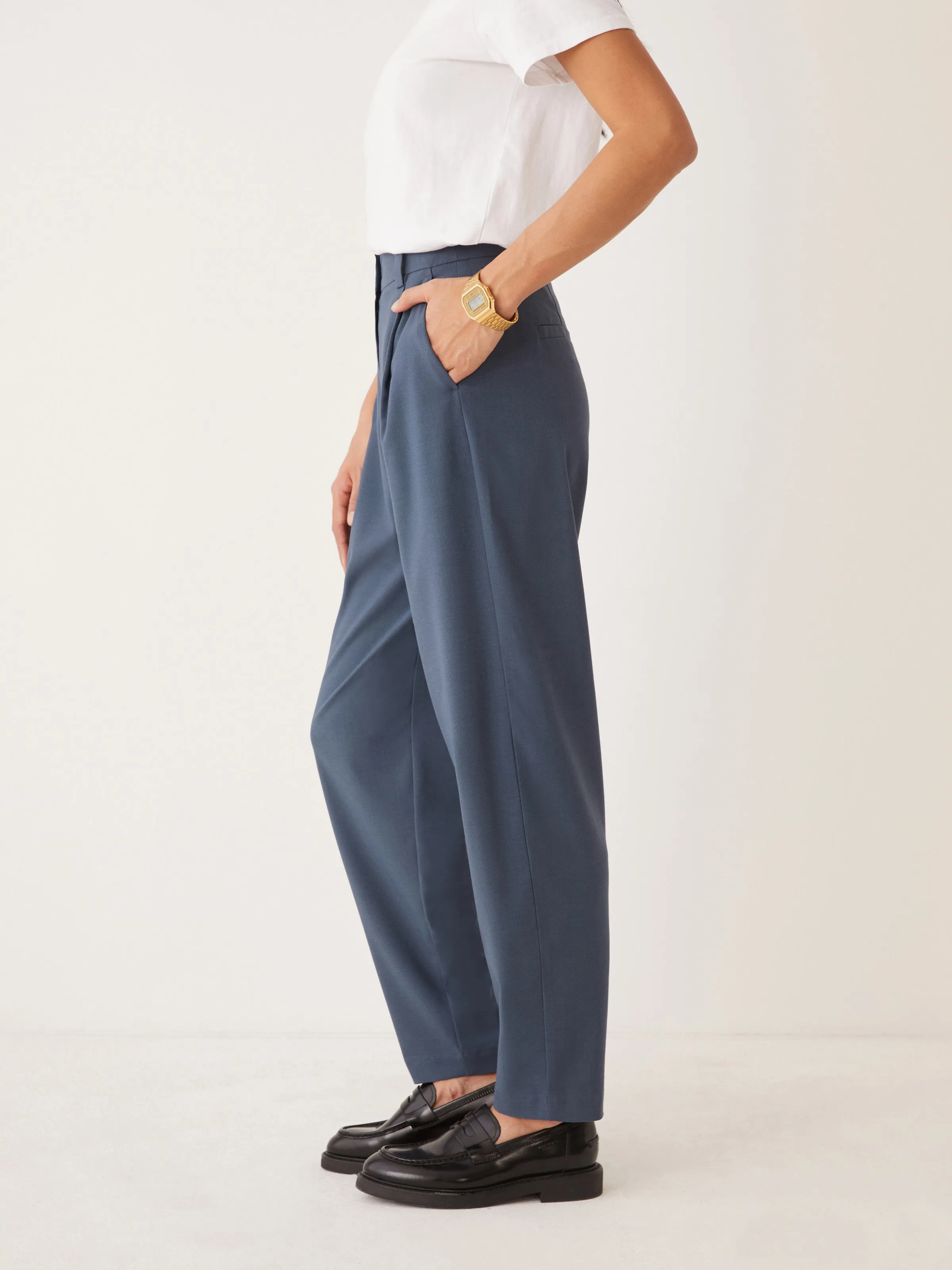 The Amelia Balloon Fit Pant in Slate Blue