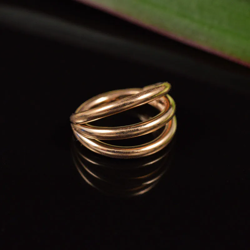 Triple Stack Ring in Rose Gold
