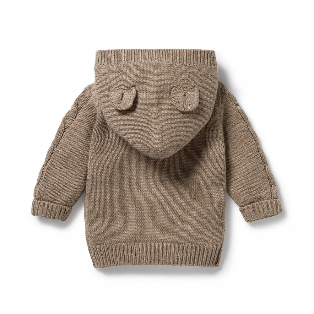 Walnut Knitted Cable Jacket