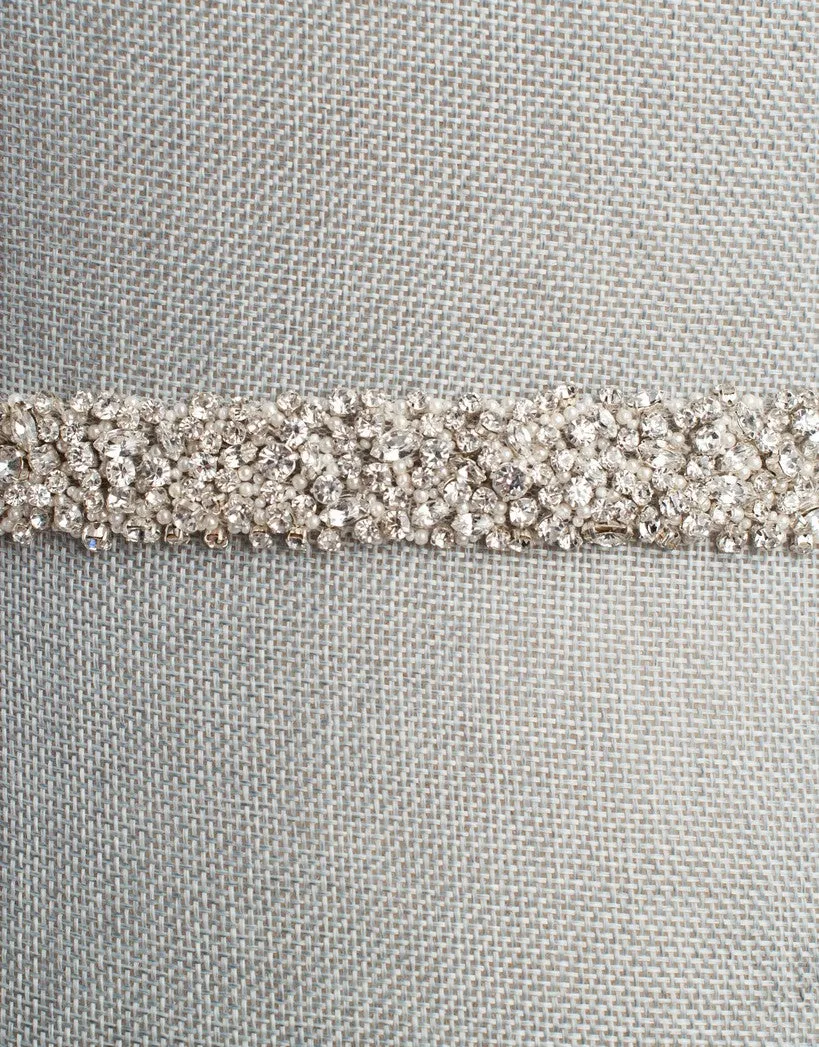 wedding fitted sash SB160112-fitted (snowfall as seen on BHLDN)