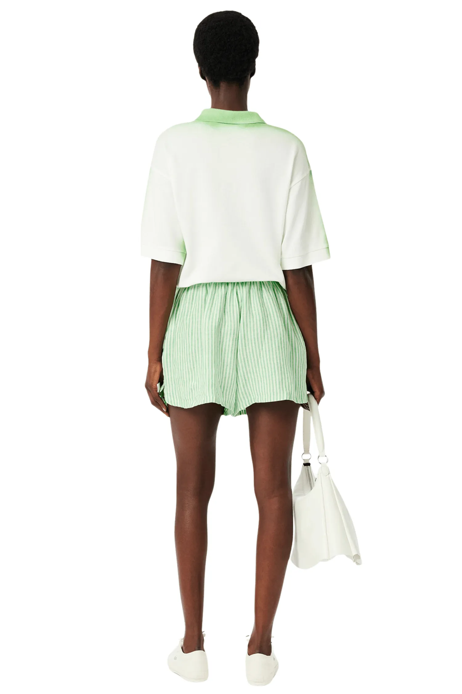 Women's Relaxed Fit Striped Linen Shorts